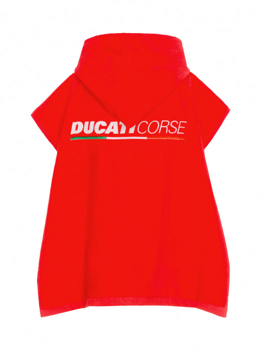 DUCATI CORSE TEAM - KIDS COLLECTIONS - RED PONCHO TOWEL