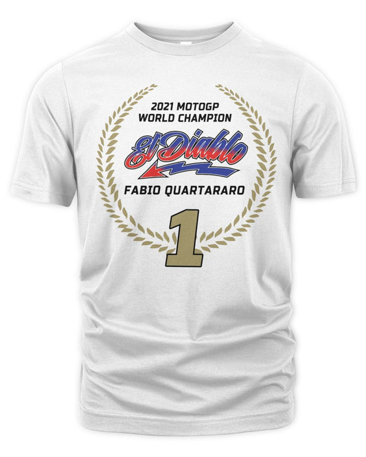 FABIO QUARTARARO - MOTOGP WORLD CHAMPION 2021 WHITE - T-SHIRT
