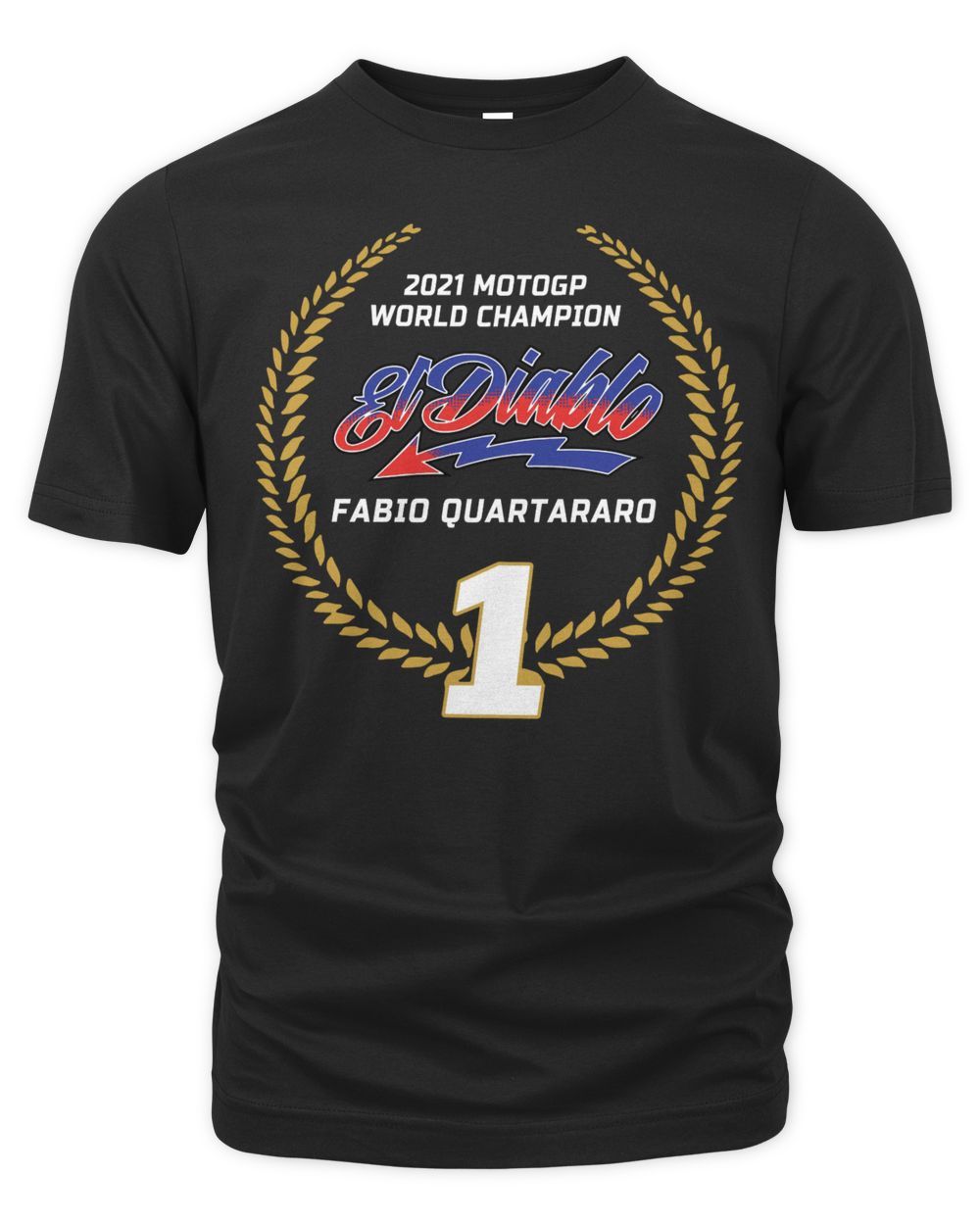 FABIO QUARTARARO - MOTOGP WORLD CHAMPION 2021 BLACK - T-SHIRT