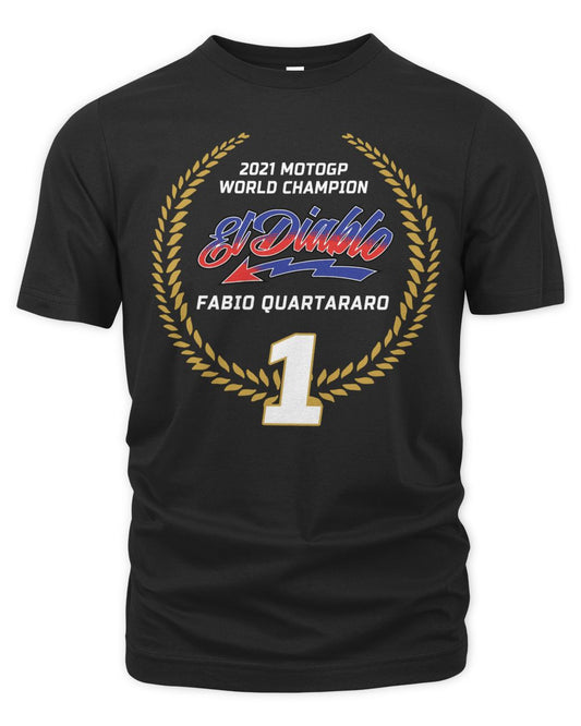 FABIO QUARTARARO - MOTOGP WORLD CHAMPION 2021 BLACK - T-SHIRT
